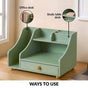 Office Desk Organizer With Drawer Matcha Green