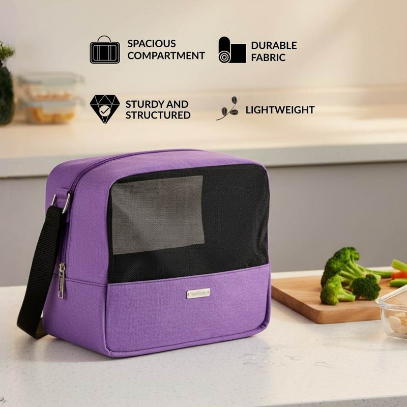 On The Go Mesh Lunch Bag Purple
