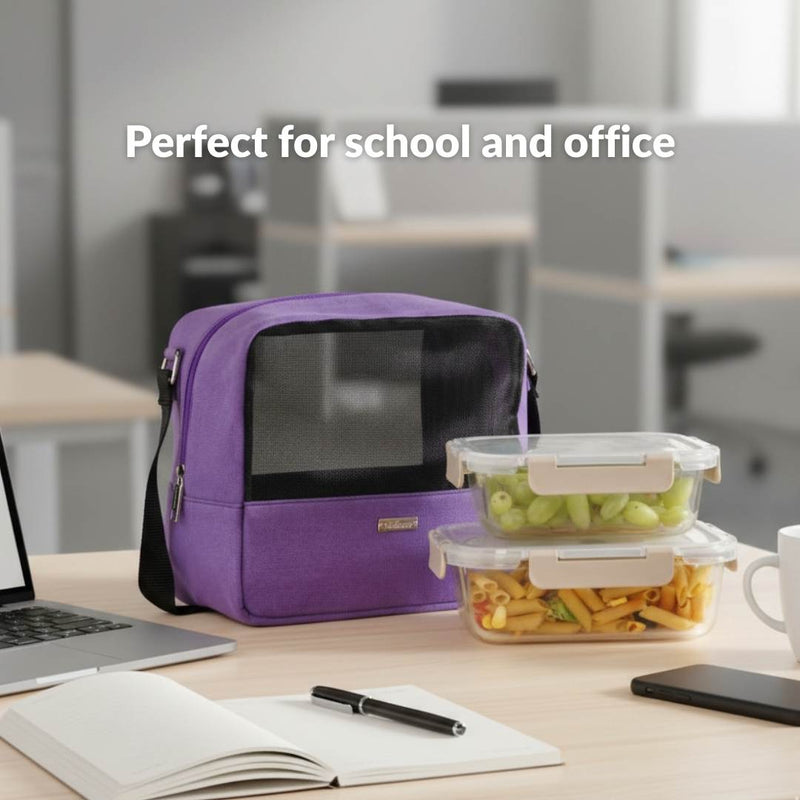 On The Go Mesh Lunch Bag Purple
