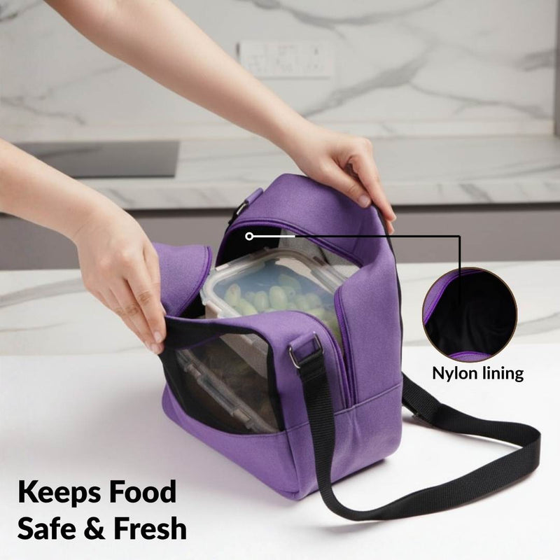 On The Go Mesh Lunch Bag Purple