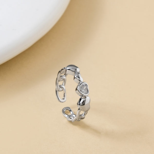 Only Hearts Finger Ring Silver