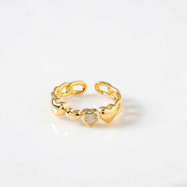 Only Hearts Finger Ring Gold