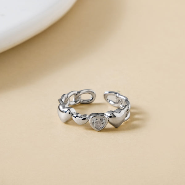 Only Hearts Finger Ring Silver