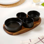Matte Black Multi Bowl Serving Set Of 5