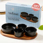 Matte Black Multi Bowl Serving Set Of 5