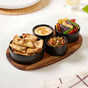 Matte Black Multi Bowl Serving Set Of 5
