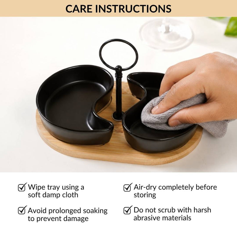 Matte Black Platter Set Of 3