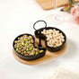 Matte Black Platter Set Of 3