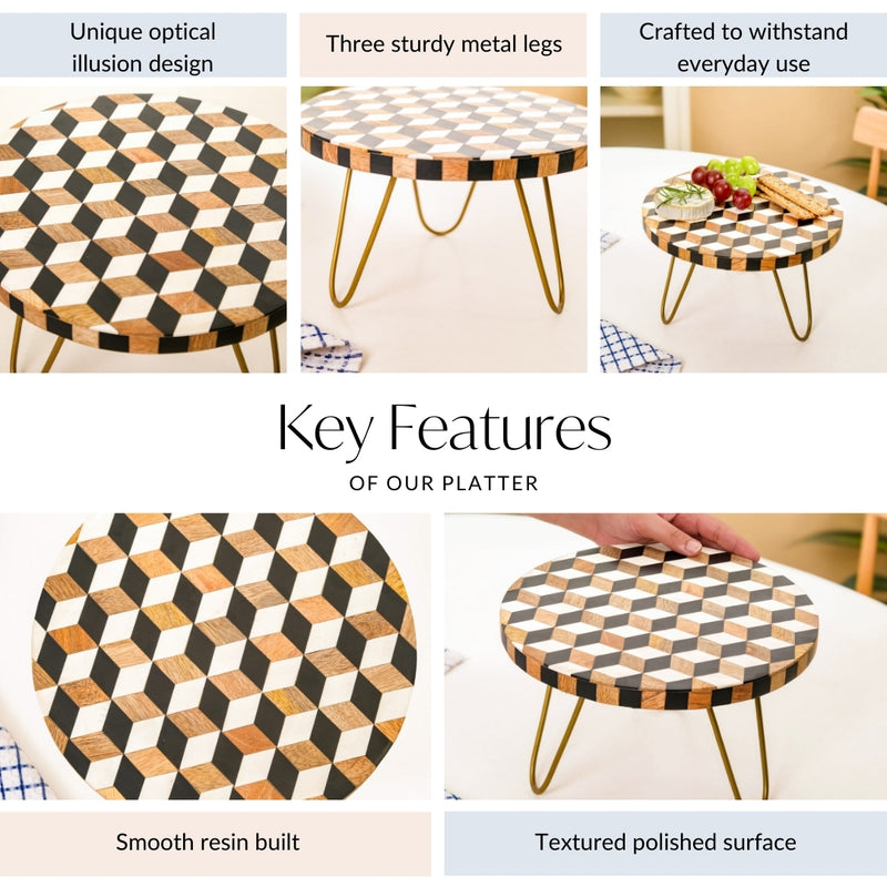 Optical Ilusion Wooden Riser