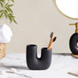 Modern Donut Ceramic Bath Set Of 2 Matte Black