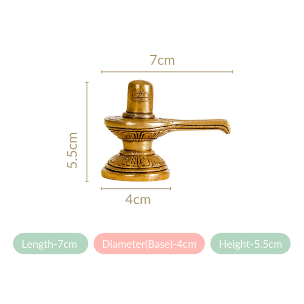 Shivling Brass Showpiece For Puja Room 5cm