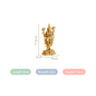 Tirupati Balaji Pure Brass Idol With Temple Jewellery Finish 7cm