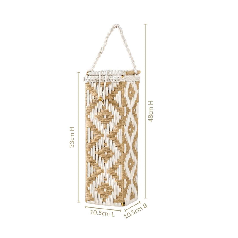 Organic Handwoven Bottle Holder Basket White