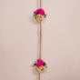 Vibrant Pink Floral Wall Hangings Set Of 15