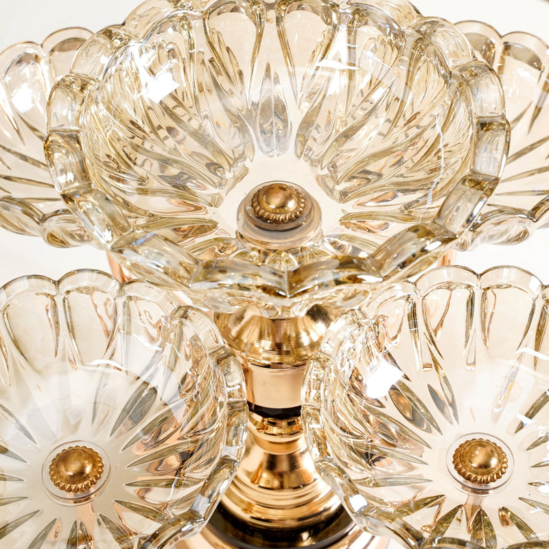 Decorative Glass Bowls With Rotating Metal Stand