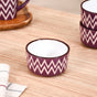 Oscilla Ceramic Snack Bowl For Nuts Set Of 4 Purple 200ml