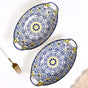 Vibrant Mandala Platter Yellow And Blue Set Of 2