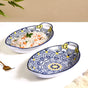 Vibrant Mandala Platter Yellow And Blue Set Of 2