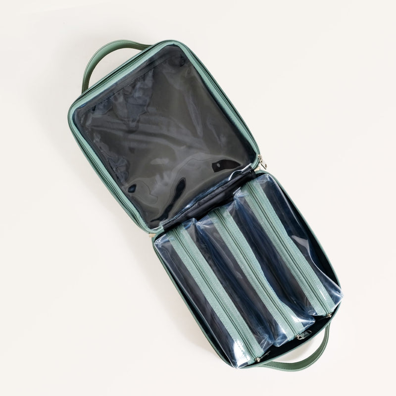Mint Green Quilted Travel Organiser Set Of 4