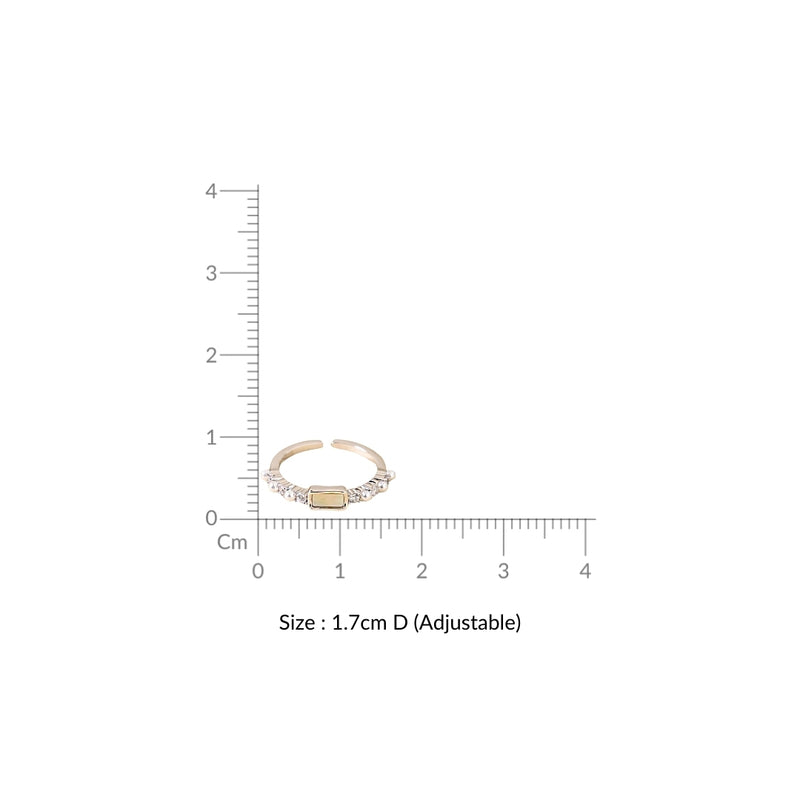 Pearl And Stone Silver Harmony Ring