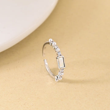 Pearl And Stone Silver Harmony Ring