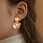 Pearl Blossom Earrings Gold