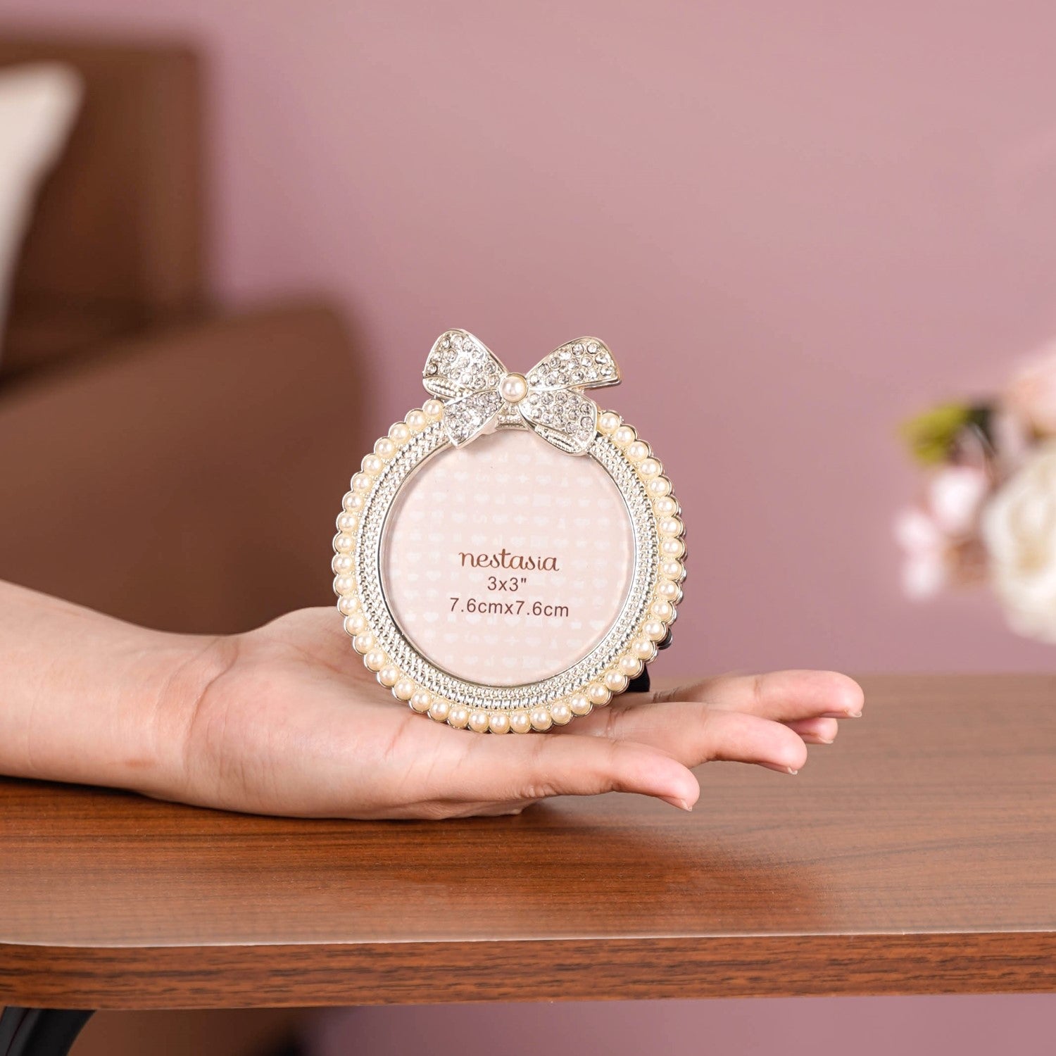 Pearl Photo Frame Small 8x8cm Online - Premium Photo Frame | Nestasia