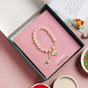 Pearl White Bracelet Rakhi Gift Set