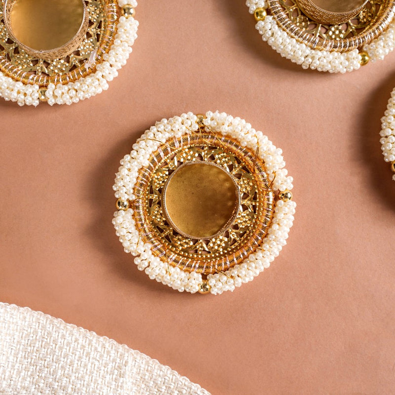 Pearl Tealight Candle Holder Set of 6