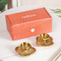 Petal Light Aluminium Tealight Candle Holder Set Of 2