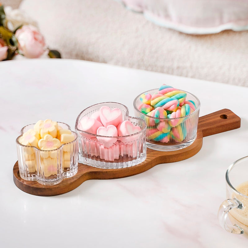 Triple Treat Platter With Bowl Set Of 4