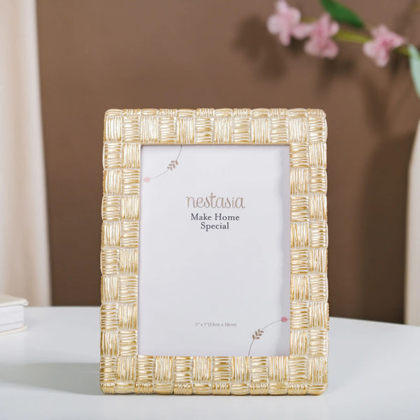 Textured Gold Photo Frame Large 9"x7"