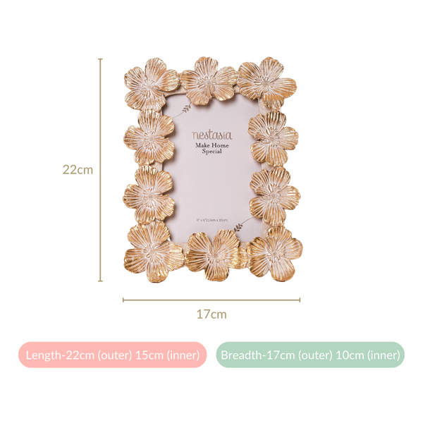 Floral Accent Picture Frame 8.5