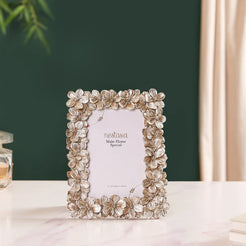 Blooming Garden Table Photo Frame Silver