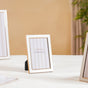 Minimalist Rectangle Photo Frame Set Of 3 White Gold