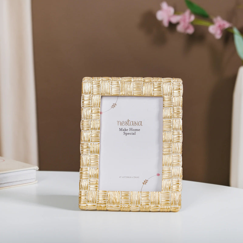 Woven Texture Resin Photo Frame Small