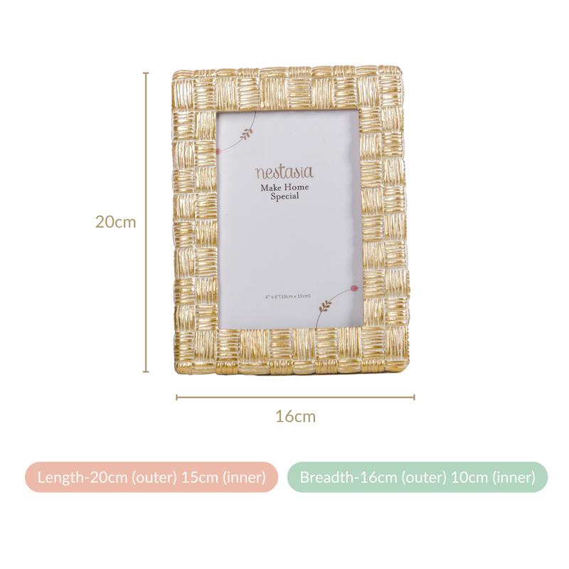 Woven Texture Resin Photo Frame Small