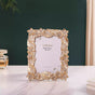 Glam Tropical Picture Frame Gold 9"x7.5" - Gold Tropical Photo Frame, Decorative Tropical Frame, Gold Picture Frame, Tropical Themed Gold Frame