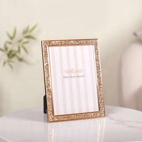 Gold Glossy Modern Photo Frame 7.5