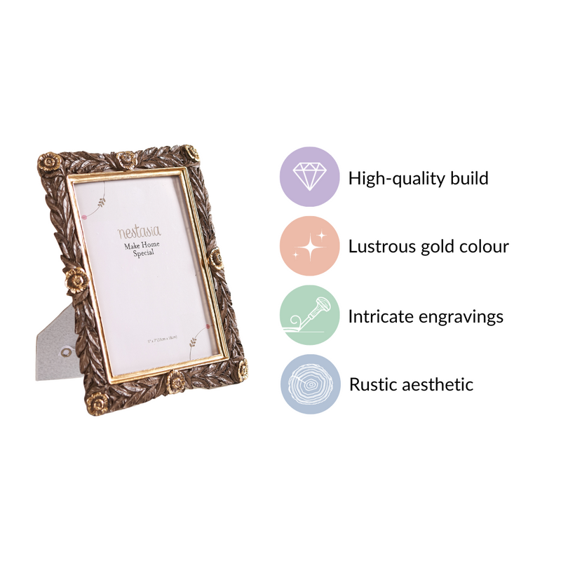 Leaf Wreath Rectangle Photo Frame Large