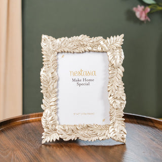 Champagne Gold Leaves Photo Frame 10.5