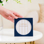 Premium Round Photo Frame Navy Blue 5"x5"