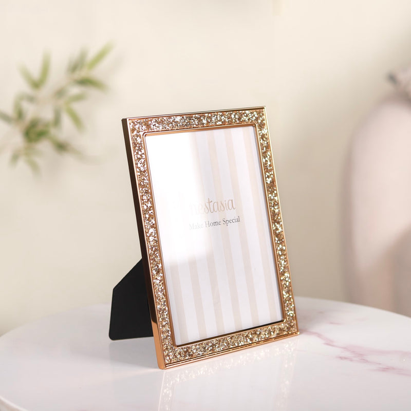 Gold Glossy Modern Photo Frame 7.5"x6"