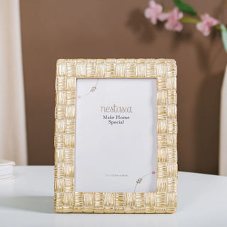 Textured Gold Photo Frame Large 9
