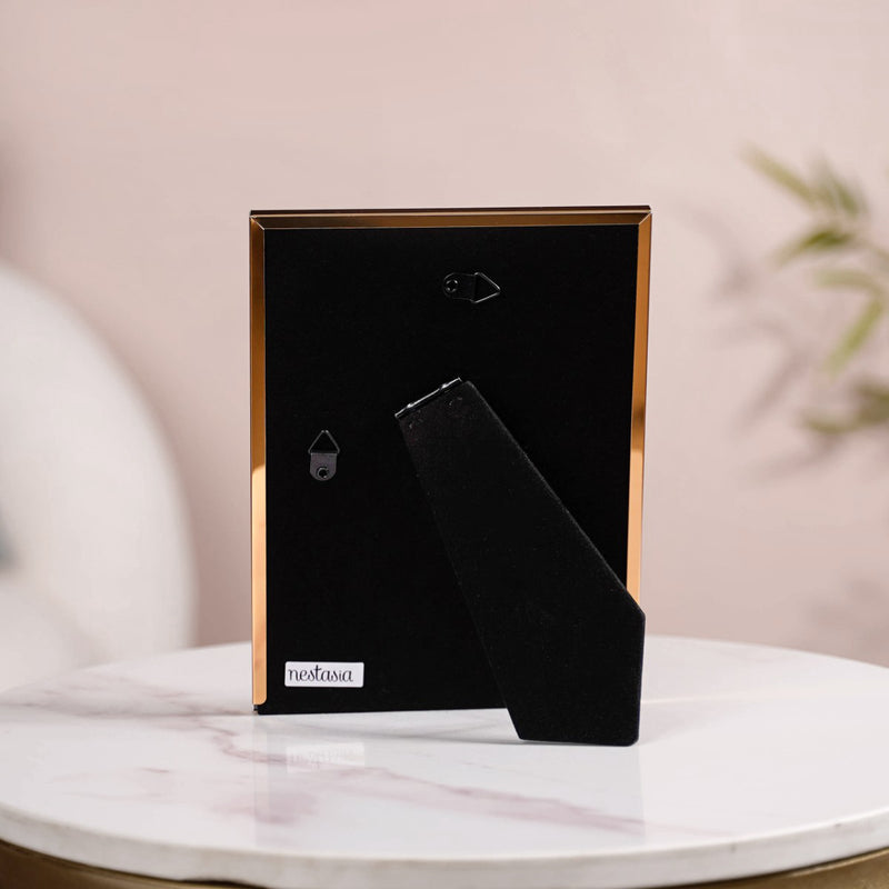 Dual Toned Photo Frame With Gold Rim 7.5"x6"- Dual-Toned Photo Frame, Gold Rim Frame, Decorative Photo Frame, Two-Toned Picture Frame, Elegant Gold Rim Frame