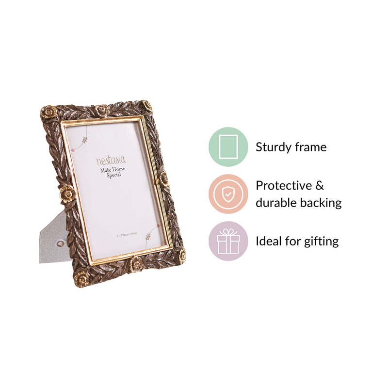 Leaf Wreath Rectangle Photo Frame Large