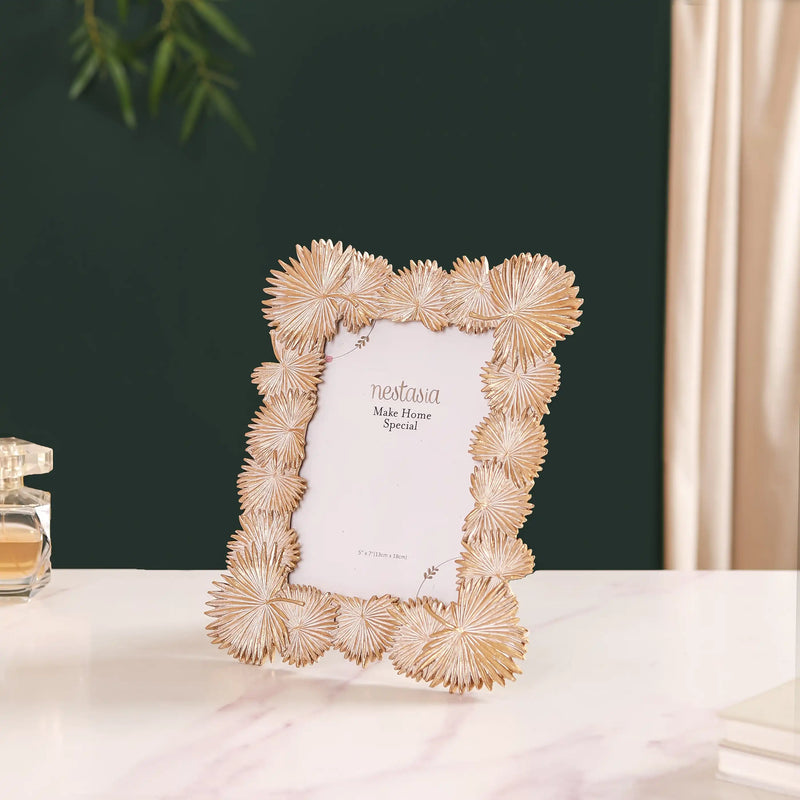 Palm Leaves Decorative Frame Gold Large