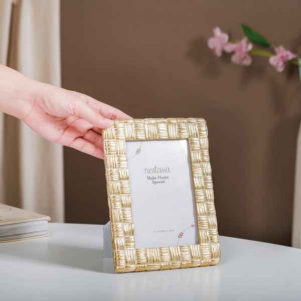 Woven Texture Resin Photo Frame Small
