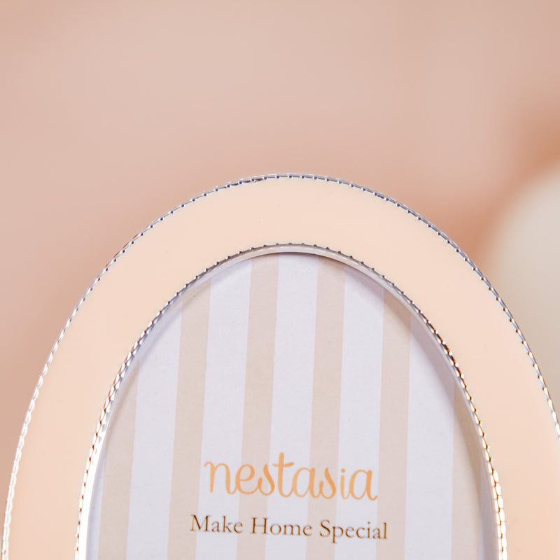 Peach Oval Picture Frame 7"x5"