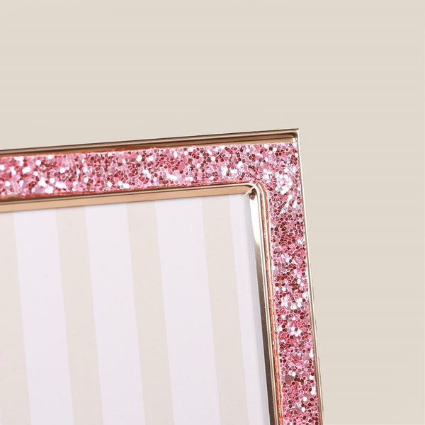 Pink Glitter Photo Holder Frame 7.5"x6"